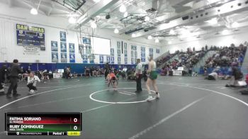 130 lbs Quarterfinal - Ruby Dominguez, Mira Costa vs Fatima Soriano, El Modena