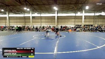 75 lbs Semifinal - Addison Aplin, Mountain Man Wrestling Club vs Jordana Rico, Grizzly Wrestling Club