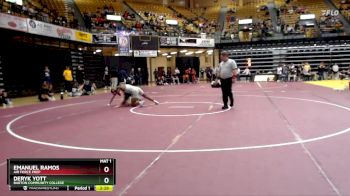 157 lbs Champ. Round 2 - Deryk Yott, Barton Community College vs Emanuel Ramos, Air Force Prep