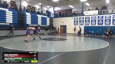 197 lbs Cons. Semi - Braydon Hoffman, Cornell College vs Nick Demunno, Cornell College