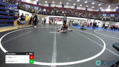 92 lbs Consolation - Reece Starr, Marlow Outlaws vs Sophie Brown, Choctaw Ironman Youth Wrestling