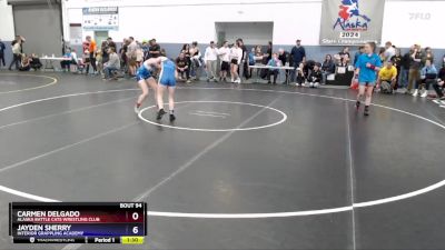 118 lbs Quarterfinal - Carmen Delgado, Alaska Battle Cats Wrestling Club vs Jayden Sherry, Interior Grappling Academy