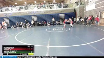 100 lbs Round 5 - Austin Yost, Homedale WC vs Kason Blakely, Eastern Oregon Elite