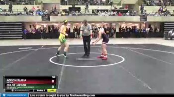 120 lbs Cons. Round 2 - Adison Slama, Milton vs Chloe Jaeger, Milwaukee Hamilton/Audubon Technology