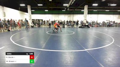 100 lbs Round Of 32 - Roy Barak, FL vs Mason Brown, NC