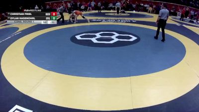 D1-157 lbs Cons. Round 1 - Dylan Hasenohrl, Olmsted Falls vs Christian Friel, Hoover