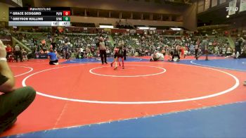 55 lbs Cons. Round 2 - Greyson Walling, Springdale Youth Wrestling Club vs Grace Scoggins, Pottsville Apache Youth Wrestling
