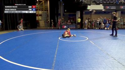 75 lbs Cons. Sub-quarters - Karson Waag, Keystone Kids Wrestling Club vs Noah Shultz, Pennsylvania