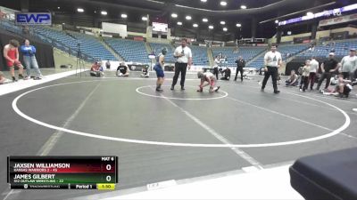 110 lbs Round 3 (10 Team) - Jaxsen Williamson, Kansas Warriors 2 vs James Gilbert, 512 Outlaw Wrestling