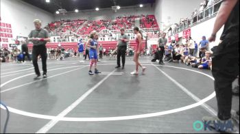 97 lbs Rr Rnd 4 - Angelica Ponce, South Central Punisher Wrestling Club vs Sophie Brown, Choctaw Ironman