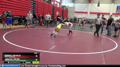 91+100 Round 2 - Abbigail Meyer, Madison County Youth Wrestling vs Serena Trujillo, Bison Takedown