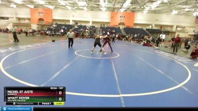 197 lbs Cons. Round 4 - Wyatt Moyer, Williams College vs Michel St Juste, Norwich