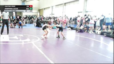 50 lbs Rr Rnd 1 - Caliyah Cruz, Cordoba Trained (Sand Storm Sisters) vs Josephina Lucas, All I See Is Gold Academy - Girls