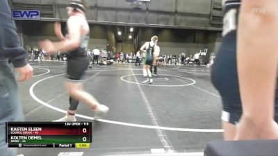 115 lbs Cons. Semi - Kolten Demel, Derby vs Kasten Elsen, Council Grove