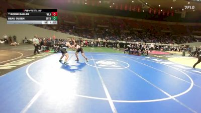 3A Boys 190 lbs Champ. Round 1 - Bodhi Baller, Willamina Boys vs Beau Olsen, Sutherlin Boys