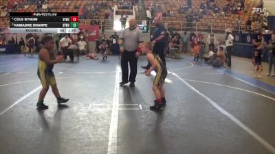 Round 5 - Kamadre Sharpe, Sidney Youth Wrestling Club vs Cole Bynum, Sidney Youth Wrestling Club
