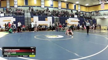 145 lbs. Cons. Round 7 - Kaylee Luker, Marquette vs Addisyn Gasaway, Central (Park Hills)