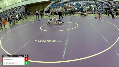 10U Boys - 71 lbs Champ. Round 2 - Miles Christensen, Heartland Wrestling Academy vs Gavin Bosco, Ohio