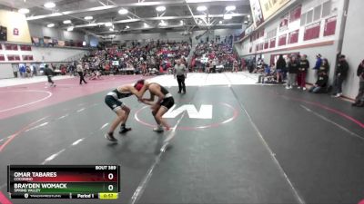 138 lbs Cons. Round 3 - Brayden Womack, Spring Valley vs Omar Tabares, Coconino