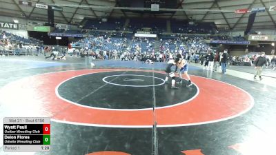 126 lbs Quarters - Wyatt Paull, Outlaw Wrestling Club vs Deion Flores, Othello Wrestling Club