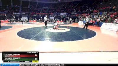 3A 138 lbs Cons. Round 3 - Warren Zeisset, Belleville (East) vs Logan Kaminski, Lockport (Twp.)