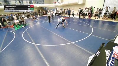 120 lbs Cons. Round 4 - Sam Scown, Peak Wrestling vs Chase Hager, Sanderson Wrestling Academy