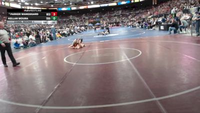 3A 144 lbs Cons. Round 1 - Kellan Moura, Tri-Valley vs Parker Wangsgard, West Side