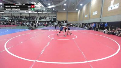 126 lbs Consi Of 8 #2 - Luca Marshall, Tri-County vs Hazel Cornwell, Burr & Burton