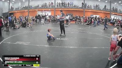 40 lbs Quarterfinal - Jeremiah De Luna, JET vs Benji Manning, LA Elite Wrestling