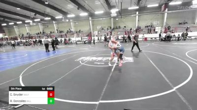 123 lbs 5th Place - CeJae Snyder, Southwest Hammers vs Roslyn Gonzales, Valley Bad Boys