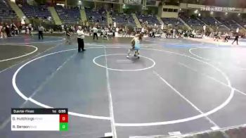 160 lbs Quarterfinal - Dante Hutchings, Pomona Elite vs Riley Benson, Raider Wrestling