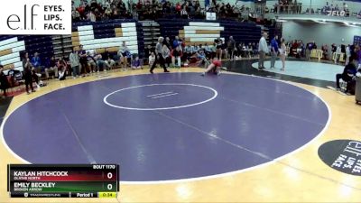 135 lbs. Cons. Round 7 - Emily Beckley, Broken Arrow vs Kaylan Hitchcock, Olathe North