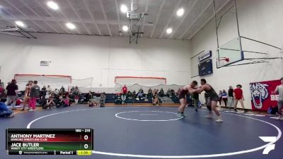 215 lbs Round 2 - Anthony Martinez, Rawlins Wrestling Club vs Jace Butler, Windy City Wrestlers