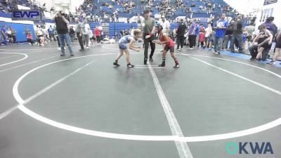 64 lbs Consi Of 4 - Alexander Byas, Carl Albert vs Caspian Dovers, Harrah Little League Wrestling