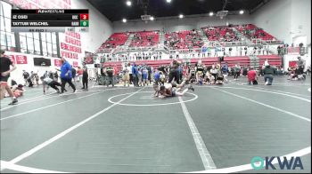 92-96 lbs Rr Rnd 1 - JZ Osei, OKC Saints Wrestling vs Taytum Welchel, Harrah Little League Wrestling