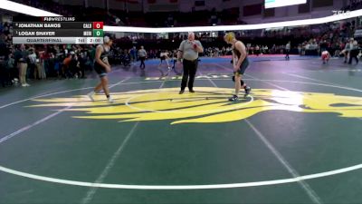 157 lbs Quarterfinal - Logan Shaver, Meridian vs Jonathan Banos, Caldwell