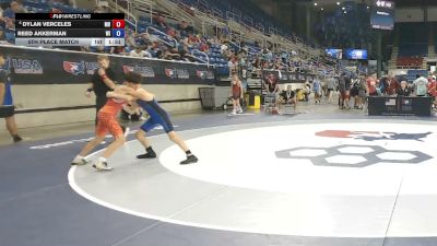 88 lbs 5th Place Match - Dylan Verceles, Maryland vs Reed Akkerman, Wisconsin