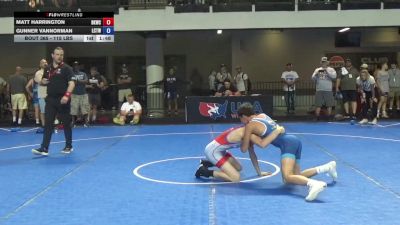 115 lbs Cons. Sub-quarters - Matt Harrington, Bad Karma Wrestling Club vs Gunner Vannorman, Linn County Twisters Wrestling Club