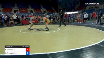 120 lbs Cons 16 #1 - Brandon Crowder, Virginia vs Cody Thompson, Colorado