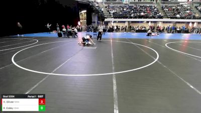 5th - 6th grade - 98 Cons. Round 1 - Ridge Ealey, Iowa vs Hunter Oliver, Moen Wrestling Academy