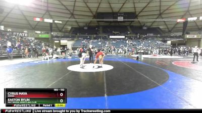 132 lbs Semifinal - Easton Bylin, Mat Demon Wrestling Club vs Cyrus Maya, NWWC