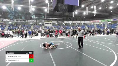 95 lbs Quarterfinal - Jaydyn Schommer, Nebraska Boyz vs Yandel Basham, Hotshots