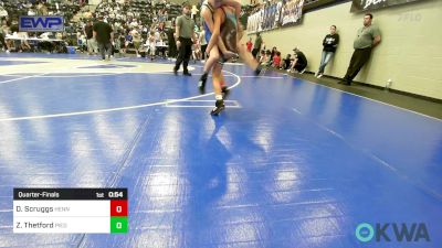 67 lbs Quarterfinal - Dalton Scruggs, Hennessey Takedown Club vs Zadok Thetford, Piedmont