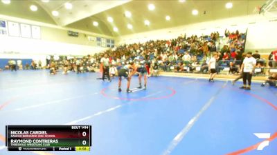 120 lbs Cons. Round 4 - Raymond Contreras, Threshold Wrestling Club vs Nicolas Cardiel, Rancho Bernardo High School