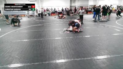 132 lbs Round 1 (4 Team) - Christian Saravia, MF Army vs Cedric Montgomery, Storm Wrestling Center B
