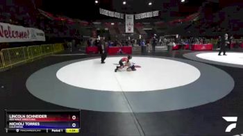 53 lbs Cons. Semi - Lincoln Schneider, Red Wave Wrestling vs Nicholi Torres, California