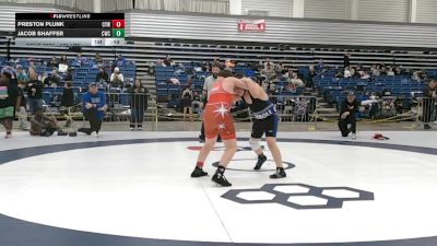 135 lbs Cons. Quarters - Preston Plunk, Coweta Youth Wrestling vs Jacob Shaffer, Carroll Wrestling Club