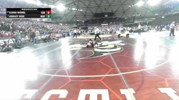 Girls 1B/2B/1A 100 Champ. Round 2 - Iliana Worel, Castle Rock (Girls) vs Ashley Ihde, Montesano (Girls)