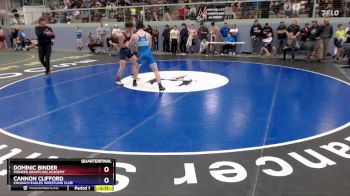 157 lbs Quarterfinal - Dominic Binder, Pioneer Grappling Academy vs Cannon Clifford, Chugach Eagles Wrestling Club