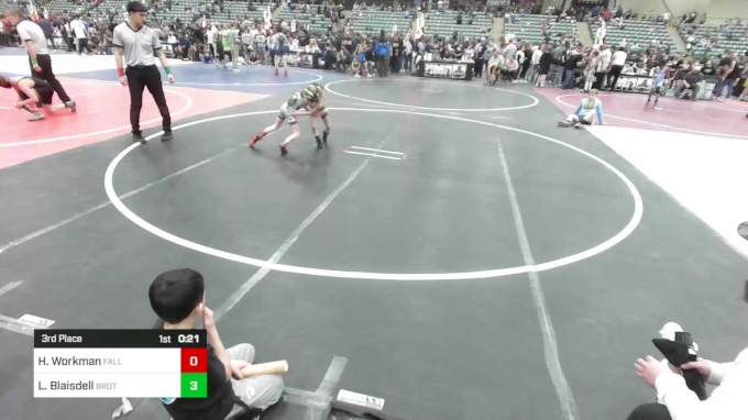 46 lbs 3rd Place - Harleigh Workman, Fallon Outlaws WC vs Lillian ...